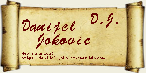 Danijel Joković vizit kartica
